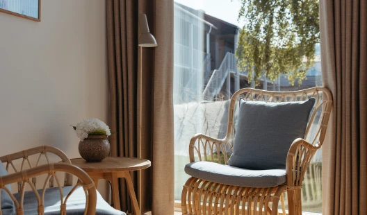 Hyggeafdeling i deluxe dobbeltværelse på Color Hotel Skagen